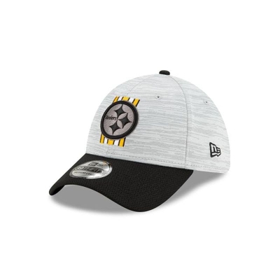 Pittsburgh Steelers Gorra | New Era Official NFL Training 39thirty Stretch Fit Cap Mexico - Negros
